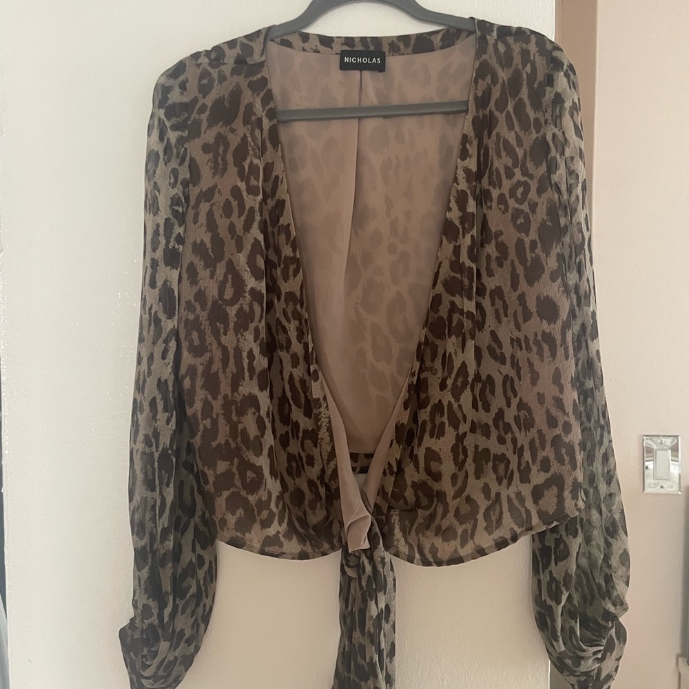 Nicholas silk wrapping blouse. Top